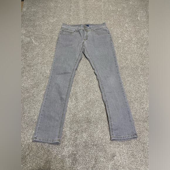 y2lk vintage grunge Angels womens straight jeans sz 13 mid rise gray stretch - Picture 2 of 12